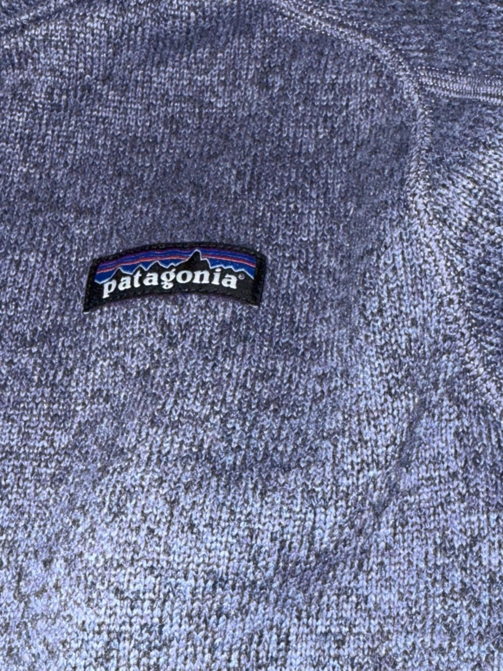 Patagonia Blue Women’s Quartet-Zip Sweater - Heather Blue Medium